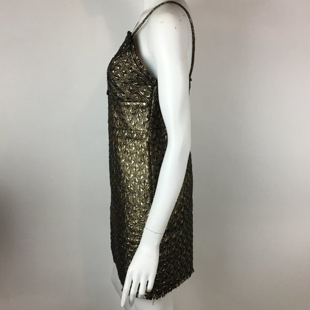 Romeo + Juliet Couture Metallic‎ Sparkly Gold Dress Medium New - Picture 6 of 8